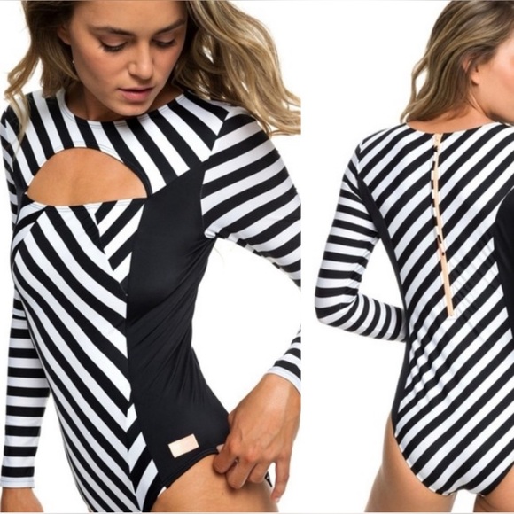 NWT Roxy Pop Surf Striped Long Sleeve - Picture 3 of 13